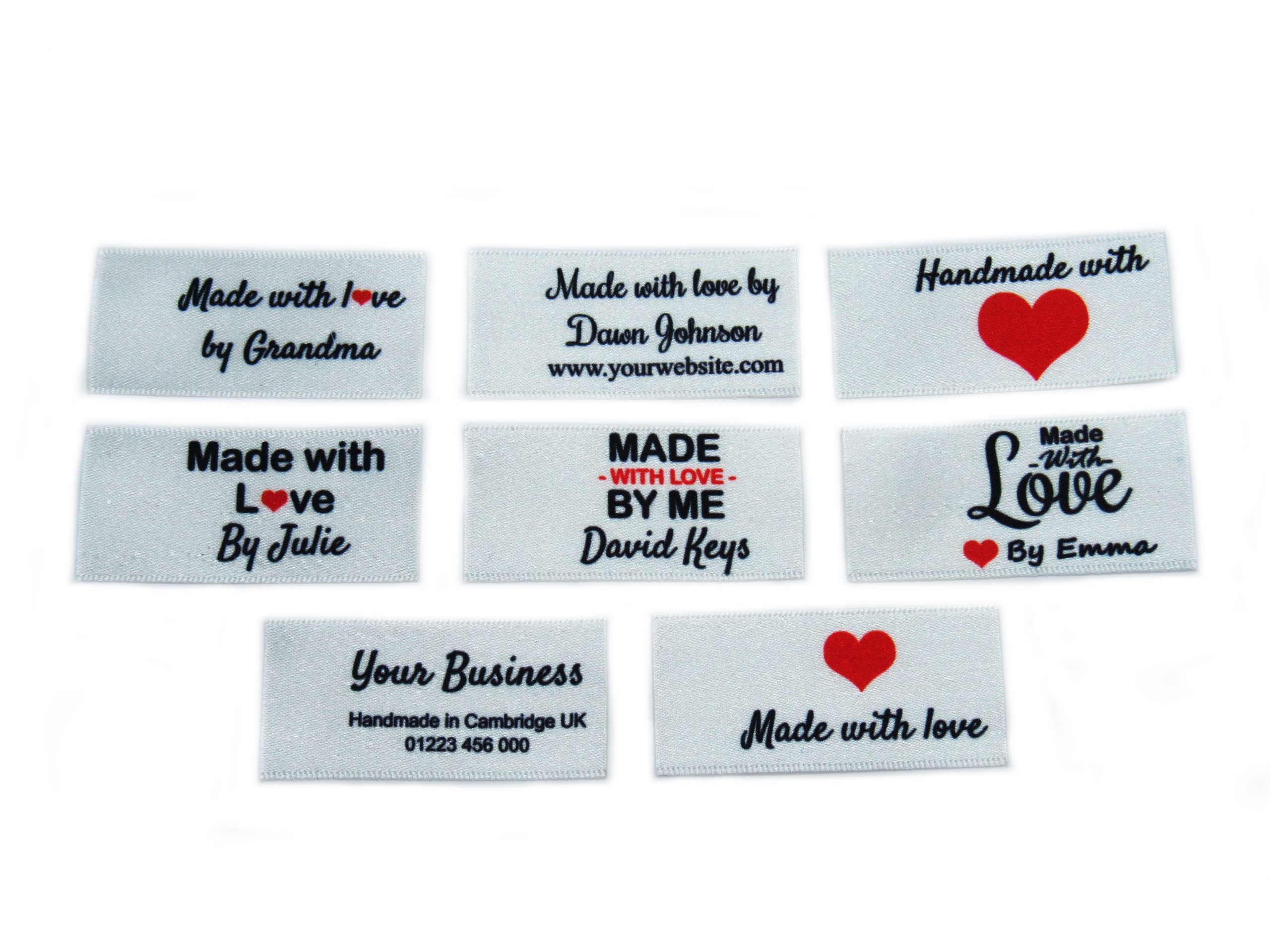 handmade with love labels