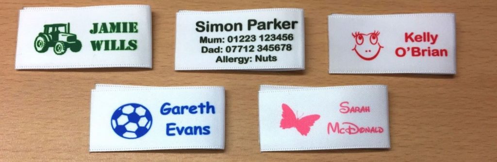 Personalised Sew In Name Labels Tags Tapes 25mm