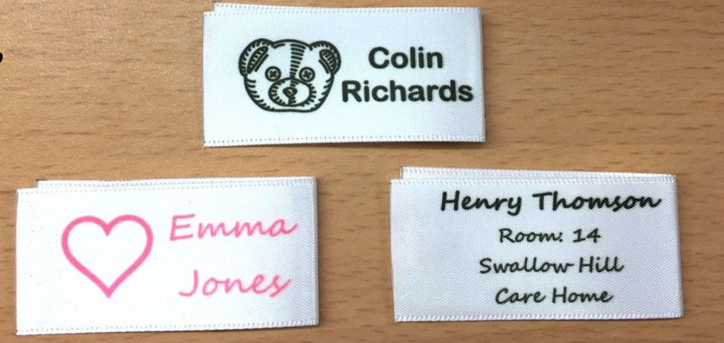 Personalised Sew In Name Labels Tags Tapes 25mm